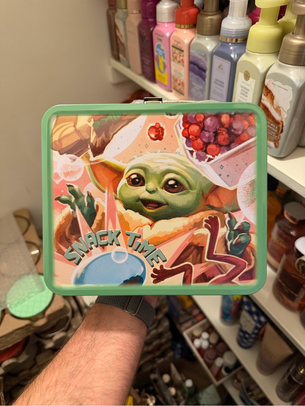 Bath & Body Works X Star Wars Grogu "Snack Time" Metal Lunchbox
